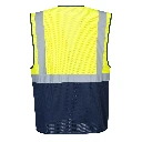 C377 - Hi-Vis Two Tone MeshAir Executive Vest Yellow-Navy - 2.webp