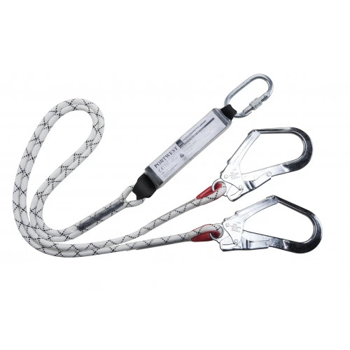 Portwest FP55 - Kernmantle Dobbelt Lanyard med falddæmper