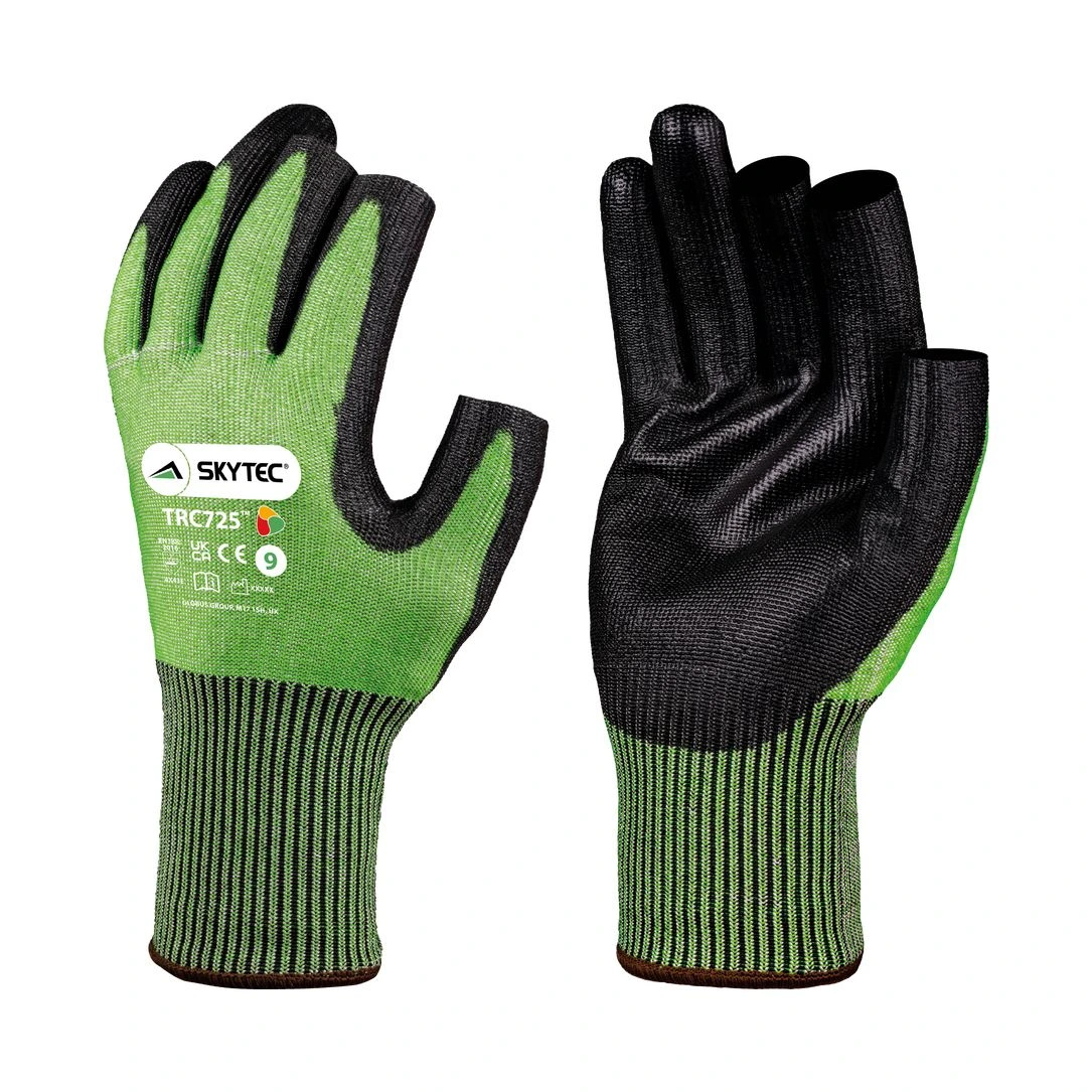 Skytec TRC725 PU treated open finger cutting gloves